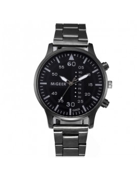 Migeer Men Military Stainless Steel Business Quartz Fashion Watch
