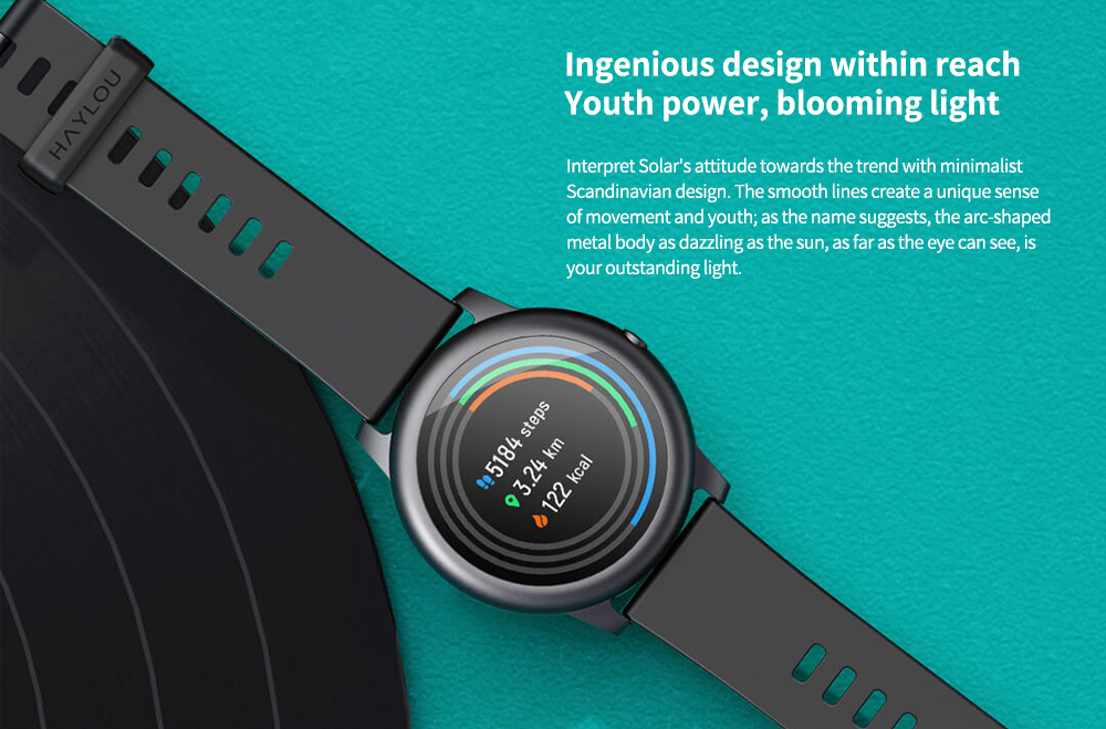 Haylou Solar Smart Watch Global Version Ingenious design within reach
